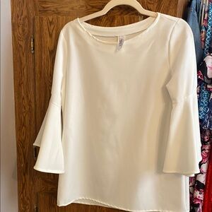 Ivory bell sleeve Women's Top